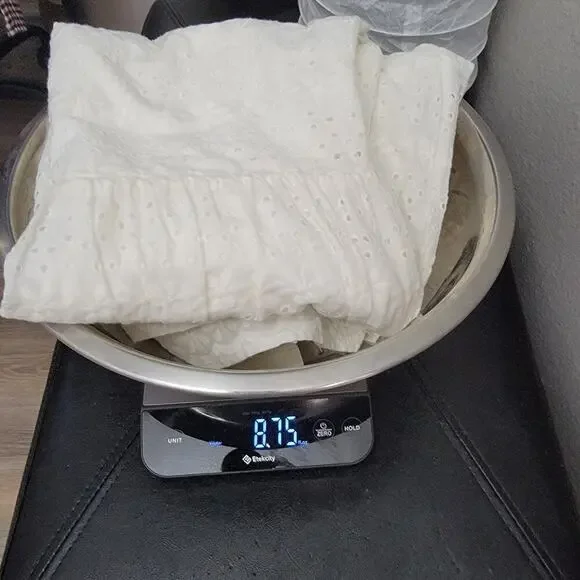 Downeast Eyelet Dress M White Cotton Fit & Flare Cottagecore - Picture 9 of 9